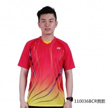 尤尼克斯 YONEX 男女羽毛球服 情侣款 亲肤面料 保持清爽 明红 110036