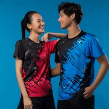 VICTOR胜利羽毛球服T-10000TD/11000TD马来西亚队大赛服推广版男女运动T恤