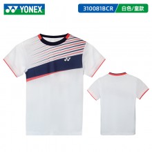 2021新款YONEX尤尼克斯 310081BCR羽毛球服童装上衣 速干透气
