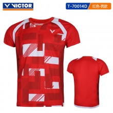 威克多VICTOR T-70014D胜利男款羽毛球服速干吸汗短袖T恤比赛服(特卖)
