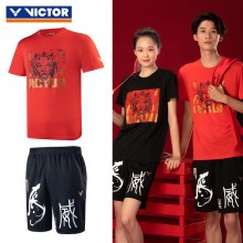 【现货】Victor胜利羽毛球服T恤T-CNYT101/R-CNYT103C虎虎生威短袖短裤