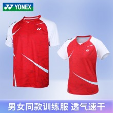 YONEX尤尼克斯羽毛球服110062BCR/210062BCR男女款情侣T恤短袖