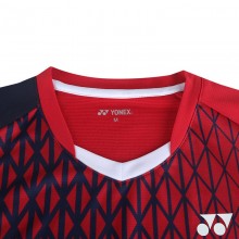 尤尼克斯YONEX羽毛球服男款速干透气吸汗比赛上衣短袖 210440BCR 红蓝女款