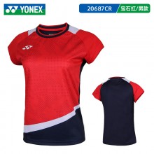 YONEX/尤尼克斯羽毛球服10491CR 20687CR男女款大赛服（球迷版）运动休闲T恤速干透气