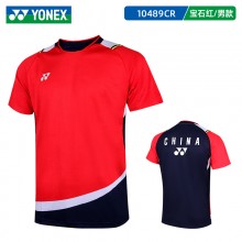 YONEX尤尼克斯羽毛球服yy男女速干短袖国家队大赛服10489/20685CR