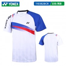2022新款YONEX尤尼克斯 羽毛球服男女短袖yy速干透气110382BCR/210382BCR