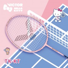 2023款威克多VICTOR凯蒂猫联名TK-KT全碳素羽毛球拍 HELLO KITTY联名款羽毛球拍