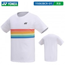 YONEX尤尼克斯短袖透气T恤115063BCR 215063BCR男女款短袖羽毛球服短袖