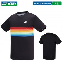 YONEX尤尼克斯短袖透气T恤115063BCR 215063BCR男女款短袖羽毛球服短袖