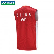 2023新款YONEX尤尼克斯10513CR国家队大赛款羽毛球服无袖T恤