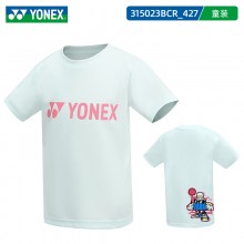 YONEX尤尼克斯羽毛球服315023BCR童装羽毛球服短袖透气童装