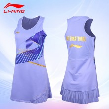 新款李宁LINING羽毛球服连衣裙国际球星大赛服ASKT024女款裙比赛