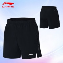 2023新款LINING李宁运动短裤AAPR063黑色