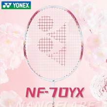 YONEX官网尤尼克斯羽毛球拍疾光NF70新款女士比赛单拍专业yy训练拍子 珊瑚粉