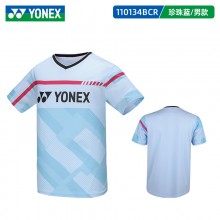 2024新款YONEX尤尼克斯羽毛球服短袖110134BCR/210134BCR男女款羽毛球服短袖