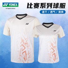 YONEX尤尼克斯羽毛球服男女款短袖速干T恤上衣比赛训练短袖 110274BCR短袖