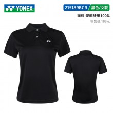 YONEX尤尼克斯 yy羽毛球服115189BCR速干带领翻领POLO春夏俱乐部比赛短袖