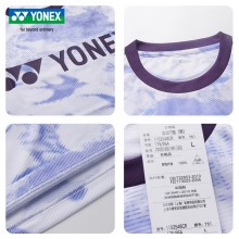 YONEX 2024新款YONEX尤尼克斯专业羽毛球服115254BCR短袖 男女同款速干运动上衣