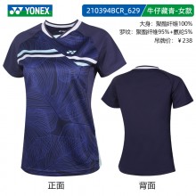 YONEX 2024新款尤尼克斯YONEX 夏季速干羽毛球训练服短袖T恤110394BCR/210394CR男女款短袖