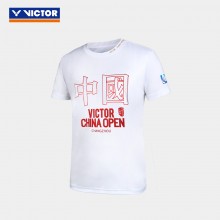 VICTOR威克多中国公开赛纪念商品羽毛球服 透气男女款时尚针织运动T恤 T-CO2401