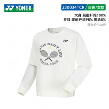 YONEX尤尼克斯羽毛球服yy男女款舒适比赛训练运动网球服130034TCR/230034TCR长袖卫衣