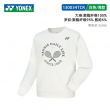 YONEX尤尼克斯羽毛球服yy男女款舒适比赛训练运动网球服130034TCR/230034TCR长袖卫衣