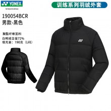 YONEX尤尼克斯羽毛球服yy秋冬季羽绒服大衣连帽保暖防寒情侣款外套 190054BCR/290054BCR男女款袄子